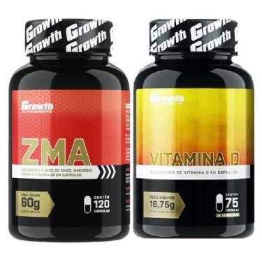 Imagem de Kit Zma 120 Caps + Vitamina D 75 Caps Growth Supplements