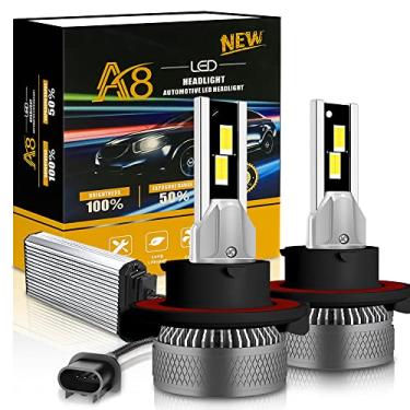 Imagem de IOANU Bombilla LED para Faros de Automóvil 135W 20000LM 6000K con 3570 Chips LED, EMC, Clasificación IP68, Tamaño 1:1 Halógeno, Aluminio Resistente al Agua y al Polvo - Ahorro de Energía y Fácil Instalación (H13/9008)