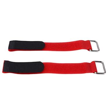 Imagem de Tiras de gravata, alças de bicicleta multifuncionais elásticas ajustáveis boa aderência longa vida útil design removível para rodas de bicicleta para mochilas (vermelho)