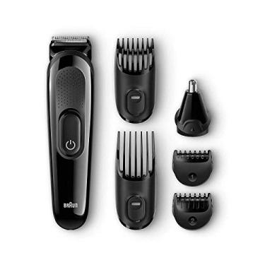 Imagem de Aparador de barba multifuncional para homens da Braun, MGK3020, acessório 4 pentes com 13 configurações de comprimento preciso, prendedor de cabelo sem fio 6 em 1, recarregável, Multicor