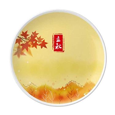 Imagem de Prato de jantar de porcelana decorativa Autumn Begins Twenty Four Solar Term Plate