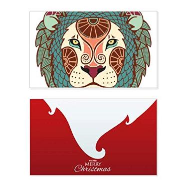 Imagem de Leo Constellation Zodiac Symbol Holiday Holiday Merry Christmas Congrats Card Christmas Letter Message