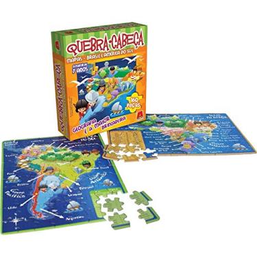 Imagem de Quebra – Cabeça - 80 Peças Mapas - Algazarra