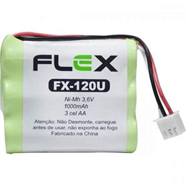 Imagem de Bateria P/Telefone sem Fio 3, 6 AA 1000MAH FLEX, Flex, FX-120U, Verde