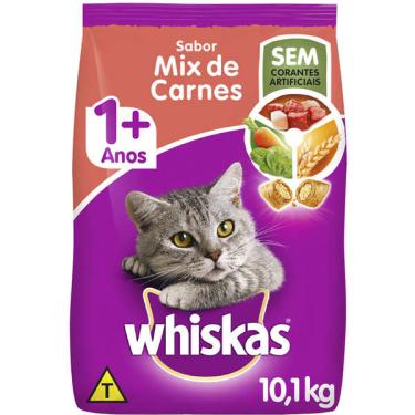 Imagem de Ração Seca Whiskas Mix de Carnes para Gatos Adultos - 10,1 Kg