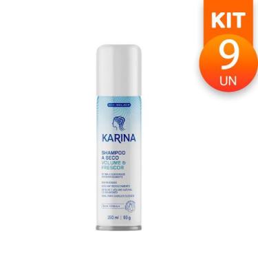 Imagem de Kit 9 Shampoo A Seco Karina Volume Frescor Para Os Cabelos Retira Oleo