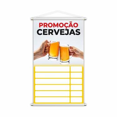 Imagem de Banner Cervejas Tabela Preços Bebidas Grande