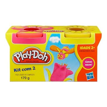 Imagem de Play-Doh, Massinha de Modelar Infantil - Conjunto com 2 Potes de 84 g- A partir de 3 Anos