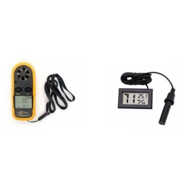 Imagem de Anemometro Termo Higrometro Medidor Umidade Temperatura Ar…