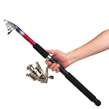 Imagem de Varas de pesca ultraleves e ultra-rígidas Vara de pesca clássica ultra-rígida ajustável fibra de vidro vara de fundição de longo alcance conjunto de equipamento de pesca cinto de metal roda de pesca telescópica vara de pesca (tamanho: 3,6 m)