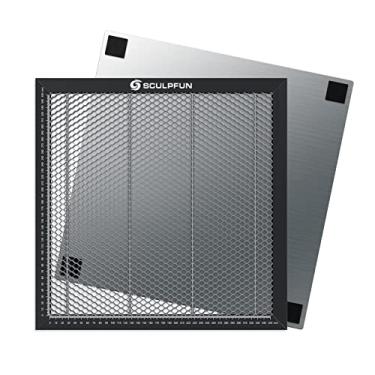 Imagem de Domary Placa de mesa de trabalho em favo de mel para corte a laser Plataforma de painel de aço para máquina de corte e gravação a laser de CO2 ou diodo 400x400mm Proteção de mesa de fácil observação