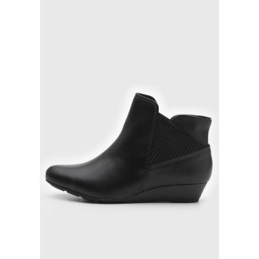 Imagem de Bota Anabela Modare Cano Baixo Preta Modare 7076 110 23624 feminino
