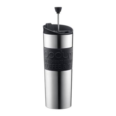 Imagem de Bodum Prensa de viagem de aço inoxidável para café e chá, 425 g, 45 litros, preto, 1 unidade (pacote com 1)