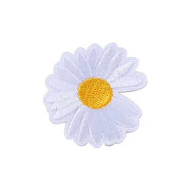 Imagem de MNTT Patch de roupas faça você mesmo em tecido com aplique de flor de margarida para bolsa de pano impressão de camiseta (A)