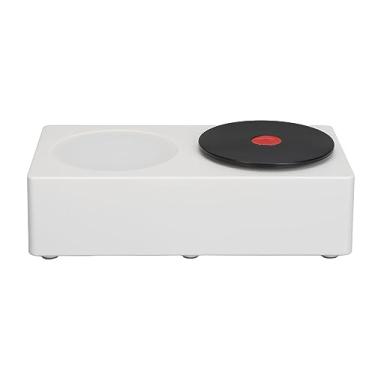 Imagem de Tbest Alto-falante Bluetooth retrô, alto-falante Bluetooth de qualidade de som premium, elegante, tamanho pequeno, vintage com luz noturna para casa, mesa e escritório (grão de madeira)