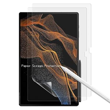 Imagem de KEANBOLL Pacote com 2 protetores de tela de papel para Samsung Galaxy Tab S11 Ultra/S10 Ultra/S9 Ultra/S8 Ultra (37.1 cm) antirreflexo fosco e escrita como em papel e compatível com S-Pen