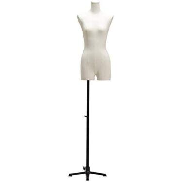Imagem de Manequim de Costureira Feminino Feminino Manequim de Alfaiate Designers de Moda Manequins Estudantes de Moda Exibem Busto com Pés de Metal para Vestuário Joias Show Manequim de Costureira Ma