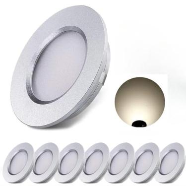 Imagem de Luzes LED ALOVECO de 12 V para trailer, reguláveis, interior de trailer, luzes 4000K ultrafinas à prova d'água, luz de teto de 12 volts para motorhome veleiro iate caixa de 8 pacotes branco natural