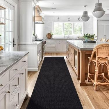 Imagem de Gotohipi Tapete de corredor de tamanhos personalizados de 6 cm x 18 cm, tapete utilitário para uso interno e externo, tapetes de área com suporte de borracha antiderrapante para corredor, cozinha, entrada, varanda, garagem escada