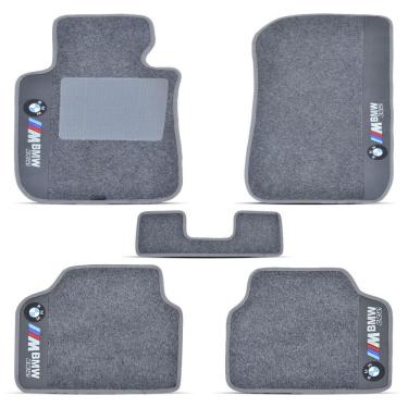 Imagem de Tapete de carpete 8 mm 5 peças cinza hitto bmw 335i 99-11