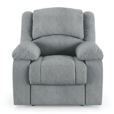 Imagem de Poltrona Do Papai Reclinável Sala De Cinema Barcelona Elétrica Usb Linho Cinza