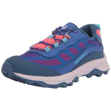 Imagem de Merrell Tênis infantil Moab Speed Low impermeável para caminhada, Azul/baga/turquesa, 7 Big Kid