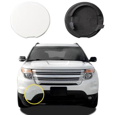 Imagem de Capa de gancho de reboque para para-choque dianteiro de carro compatível com Ford Explorer 2011 2012 2013 2014 2015 tampa de reboque BB5Z17A900A BB5Z17A900APTM tampa pequena de reboque