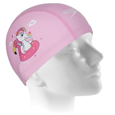 Imagem de Touca Natação Speedo Infantil Fun Cap 6 meses a 4 anos Tecido (Rosa Unicórnio)