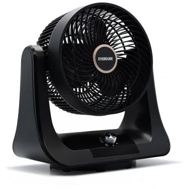 Imagem de Ventilador de Mesa com 3 Velocidades, Fluxo de Ar Direcionado e Baixo Ruído Perfeito para Quarto, Sala e Escritório, 110V 18W,  Everdure ED9GB, Preto