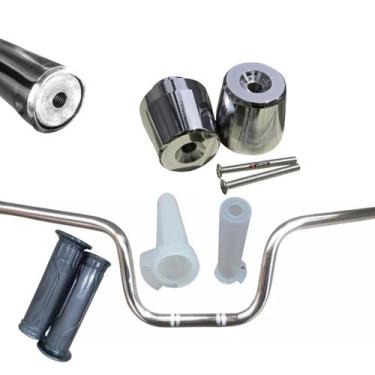 Imagem de Guidão Para Yamaha Factor YBR Manopla Pezinho e Roldana Kit Completo D