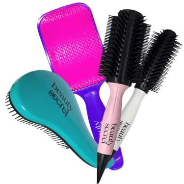 Imagem de KIT Escovas alisamento Raquete e Magica Azul Beauty Secret