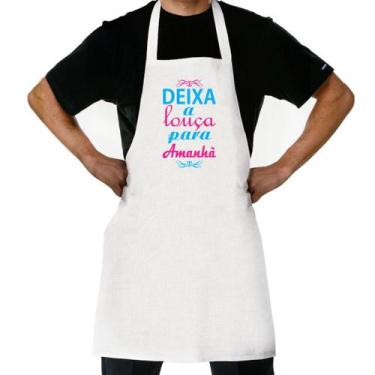 Imagem de Avental Branco Deixa a Louça para Amanhã - Original Uniformes