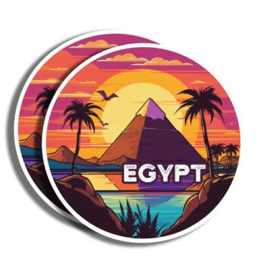 Imagem de Adesivos do Egito - Decalque de 12,7 cm - Marcos famosos - para bagagem, laptop, garrafa de água, carro, álbum de recortes - Lembrança do Egito - Mais de 130 opções para escolher - Impresso em látex -