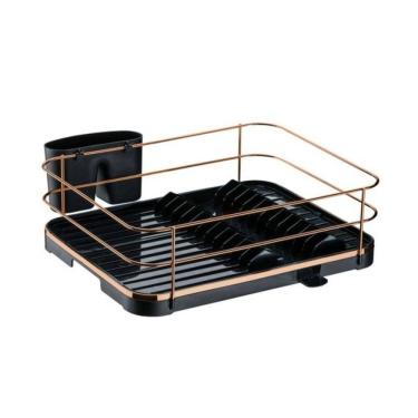 Imagem de Escorredor De Louças Em Plástico Originale Future Preto E Rose Gold