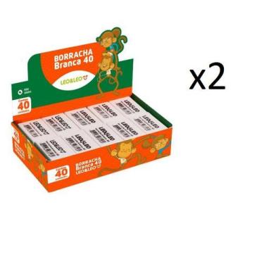 Imagem de Kit Borracha Branca Escolar Nº40 Caixa C/80 Unidades - Lynx produções