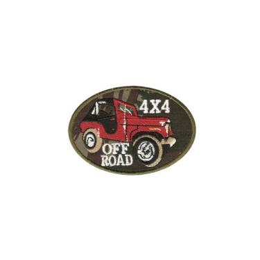 Imagem de Bordado Termocolante 4x4 Off-Road - Vermelho - Mundo do Militar
