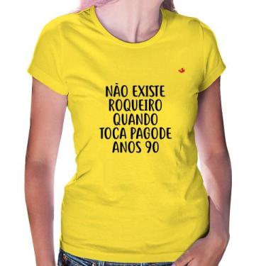 Imagem de Baby Look Não existe roqueiro quando toca pagode anos 90 - Foca na Mod
