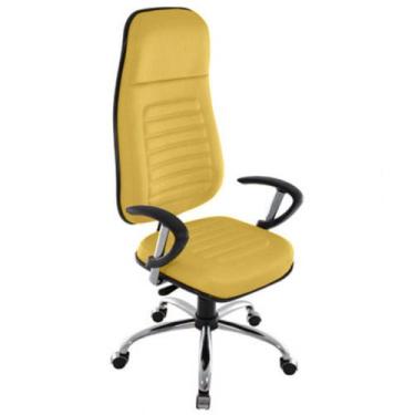 Imagem de Cadeira Presidente com Espaldar Alto Linha Blenda Amarelo - Design Off