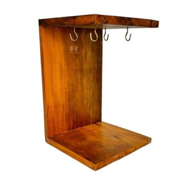 Imagem de Suporte de Xícaras e Pires Madeira Demolição Cantinho Café  - Luggari