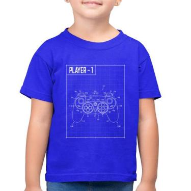 Imagem de Camiseta Algodão Infantil Player 1 Controle Joystick - Foca na Moda, A