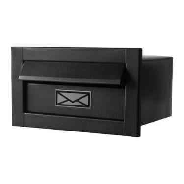 Imagem de Mini Caixa Correio carta Luxo hat chapeu preta fosca compacta 20 cm pr