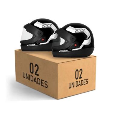 Imagem de Kit 2 Capacetes Sport Moto 788 Fechados Pro Tork Masculino Feminino Se