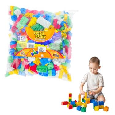 Imagem de BLOCOS DE MONTAR CRIE E BRINK SACO IMAGINAÇÃO 280 PÇ