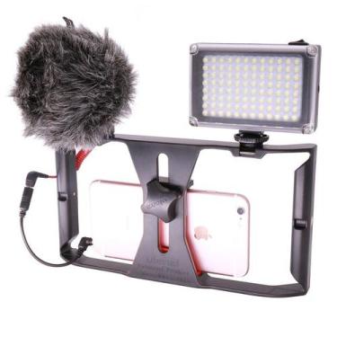 Imagem de Suporte Smartphone p/ Vídeos  Plástico  4-7 Pol  Tripé - Ulanzi