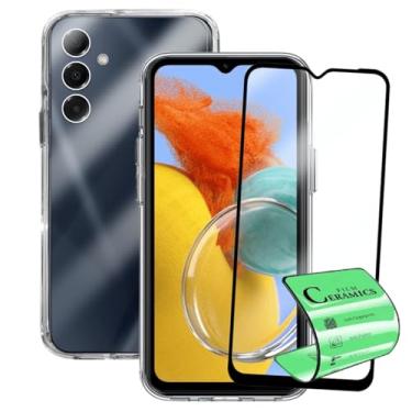 Imagem de Kit Capa Capinha Clear Case Space Compatível Samsung Galaxy M14 e Película Premium 9D Cerâmica