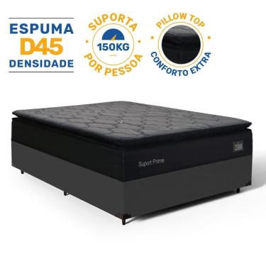 Imagem de Cama Box com Colchão de Espuma D45 Pillow Top Suport Prime Casal 138cm