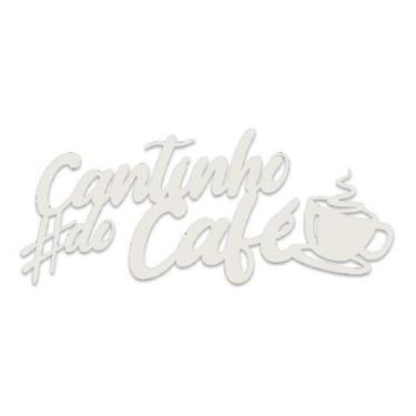 Imagem de Cantinho Do Café Placa Frase Decoração Parede Quadro BRANCO - INDÚSTRI
