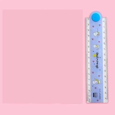 Imagem de Régua Plástica Estampada com Diversas Formas Geométricas -15cm a 30 centímetros (Azul)