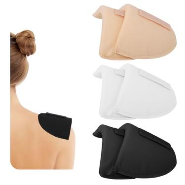 Imagem de 6 peças de ombreiras, esponjas macias e respiráveis espessas para vestidos, ternos, jaquetas, camisas roupas masculinas femininas suprimentos de costura (3 cores)