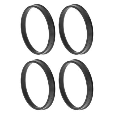 Imagem de INFINAUTO Anéis centralizados de cubo de roda de carro de 82,1 mm a 75,1 mm rodas de policarbonato preto eixo central amortecedor Hubrings 4 peças